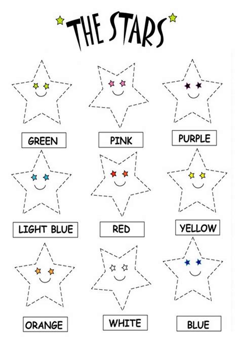 Kids Page Color The Stars Worksheets Printable Coloring Worksheets