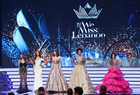 Miss Lebanon 2022 Finalists Maya Abou El Hosn Jacintha Rached Lara News Photo Getty Images