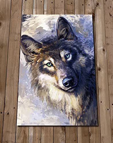 Wolf Wall Art Print Poster Wall Decor Wolf Painting