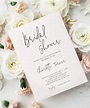 Invitations & Announcements Paper & Party Supplies Minimal Bridal ...