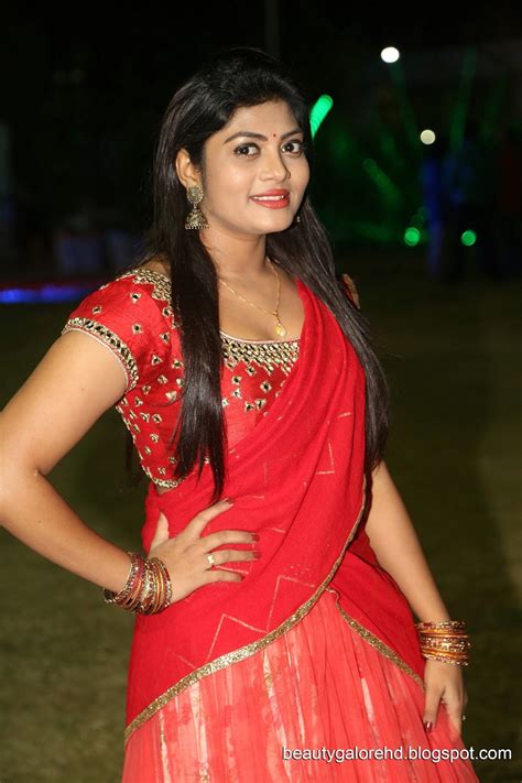 Beauty Galore HD Soumya Hot In Red Half Saree At Movie Balakrishnudu Audio Launch November