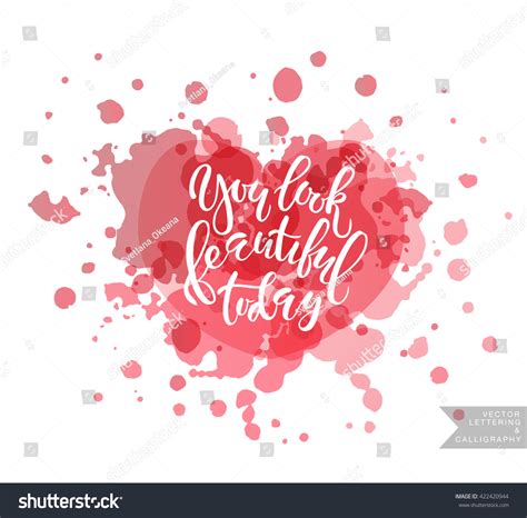 Vector Hand Lettering Typography You Look Royalty Free Stock Vector