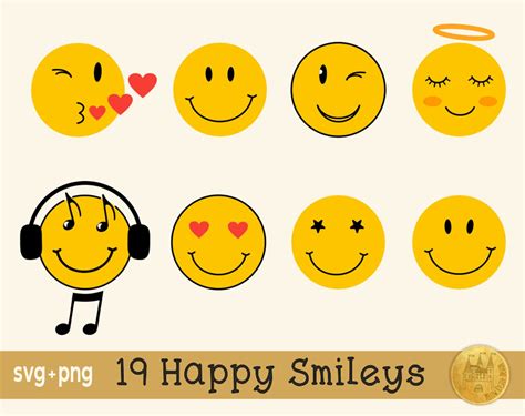 Happy Smileys Svg Smiley Svg Happy Smiley Svg Yellow Smiley Svg