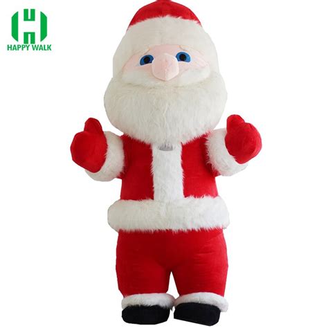 Santa Claus Inflatable Mascot Costume Adult Fancy Dress Suit 26m 3m