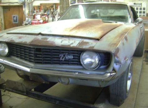 1969 Camaro Z28 Barn Find Project Car X77d80 Authenticated 302 4 Speed