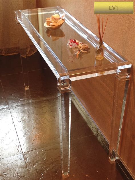 Acrylic Console Table Lucite Consolle In Plexiglas Consolle In