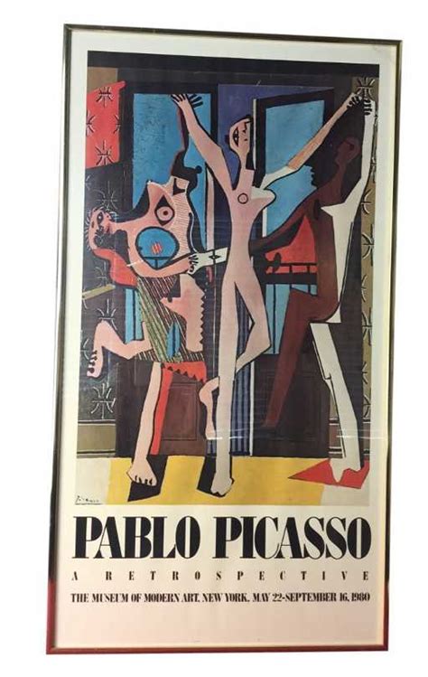 Pablo Picasso Museum Exhibition Poster With Coa