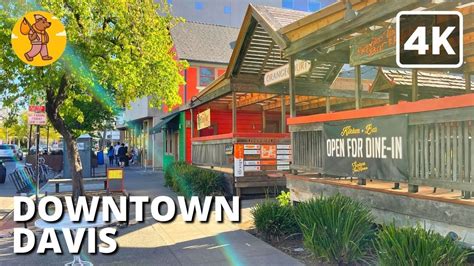 Downtown Davis Walking Tour 4k Ultra Hd 🔊 Binaural Sound Youtube