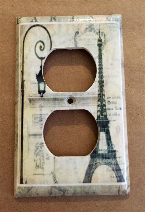 Eiffel Tower Paris Themed Custom Light Switch Plate Cover Etsy