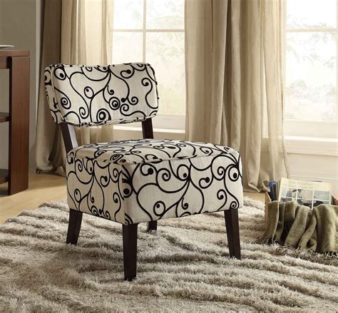 Homelegance Orson Accent Chair Black Swirl Fabric 1191f2s At