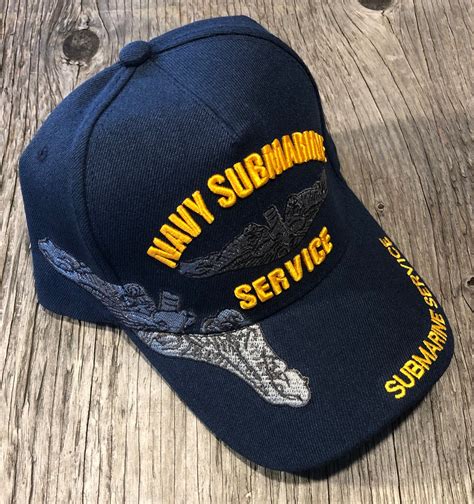 Navy Submarine Service Veteran Ball Cap Silver Dolphins Us Sub Etsy