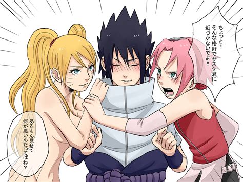 Haruno Sakura Uzumaki Naruto Uchiha Sasuke And Naruko Naruto And More Drawn By Pinoko