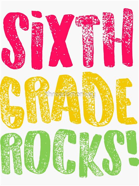 Sixth Grade Rocks Funny Sixth Grade T 6th Teacher Appreciation