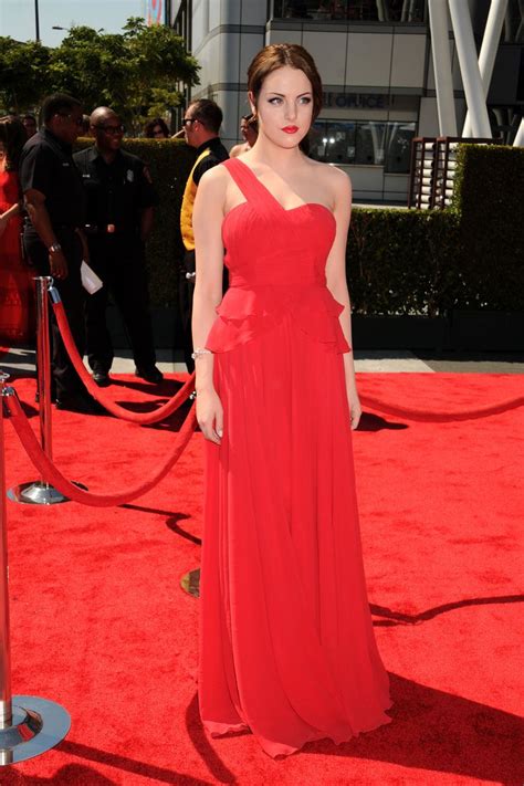 Liz Gillies Elizabeth Gillies Emmy Awards Strapless Dress Formal