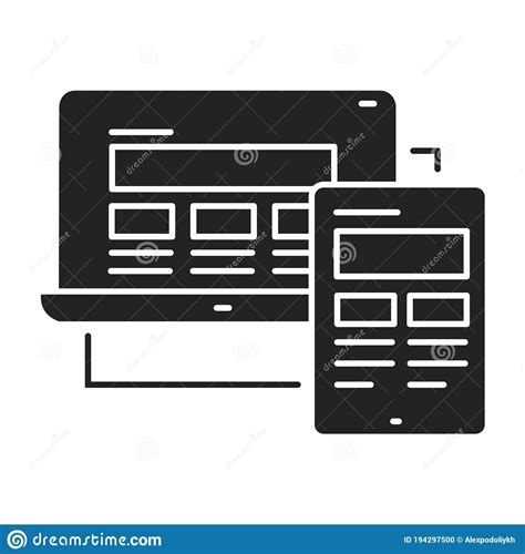 Responsive Design Black Glyph Icon Approach To Web Design That Makes