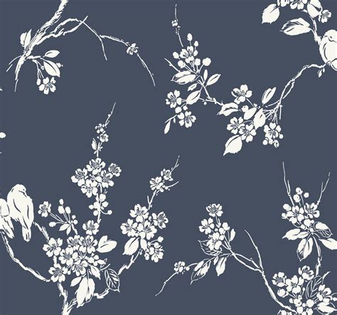 Prepasted wallpaper has additional layer has been added to to the typically, prepasted wallpaper is used by people who prefer to do it themselves rather than hire. York Wallcoverings SS2592 Silhouettes Imperial Blossoms ...