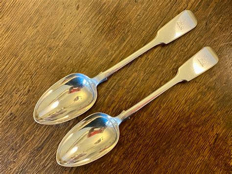 Pair Of Victorian Silver Serving Spoons | 681774 | Sellingantiques.co.uk