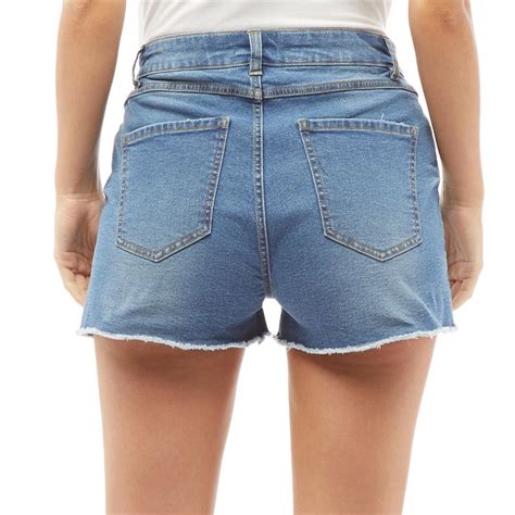 Buy Fluid Womens Denim Shorts Mid Blue