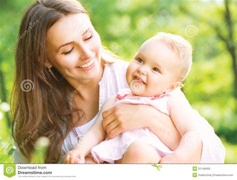 Mother And Baby Outdoor Stock Photo Image Of Care Female