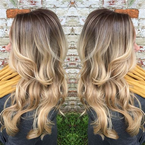A Rooty Blonde She Went From Blonde Highlights To This Beautiful Balayage Brown Blonde Hair