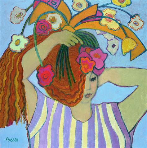 Flowers In Her Hair 2003 04 Painting By Jeanette Lassen Fine Art America