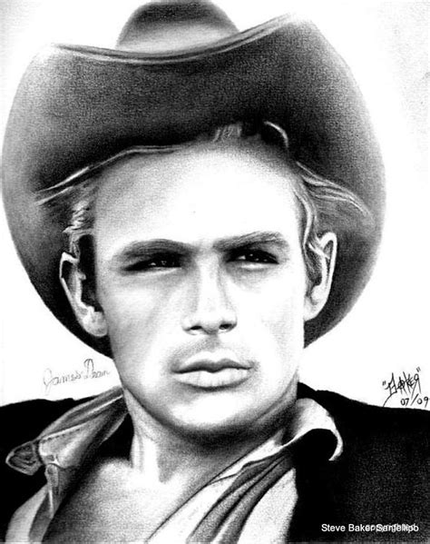 James Dean Drawing By Celebrity Portrait Art By Steve Baker Sanfellipo