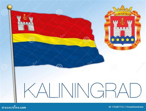 Kaliningrad Official National Flag And Coat Of Arms Europe Stock