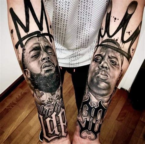 Two Men With Tattoos On Their Arms That Say Mr And Mrs Martin Luther Jr