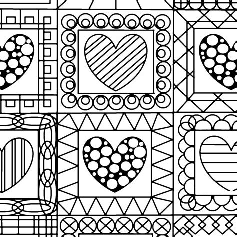 Printable Quilt Patterns Coloring Pages