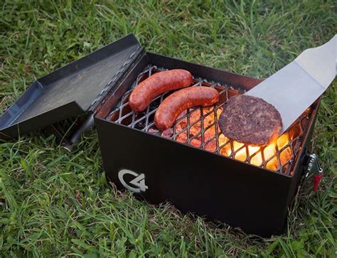 Portable charcoal grill or side fire box in black this portable grill is the ultimate heavy this portable grill is the ultimate heavy duty charcoal grill to take tailgating, camping, or just used for small spaces. Portable grill image by Tracy on grills | Small grill, Bbq pit