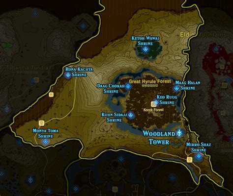 Zelda Breath Of The Wild All Shrines Location Map Castlebxe