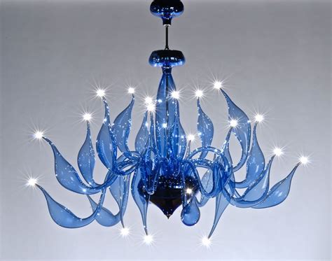 Light Blue Chandelier Lu 7 For A Modern Interior Lighting Design Wow