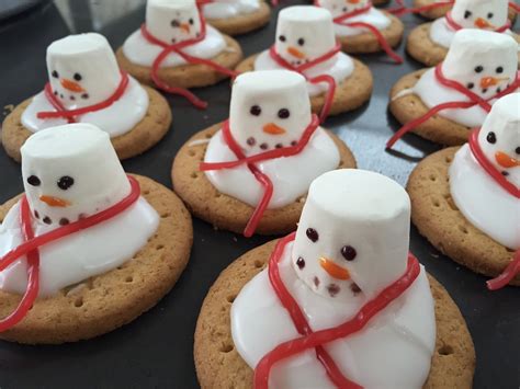 How darling are these decorated pink and yellow cookies? Melting Marshmallow Snowman Biscuit - Red Kite Days