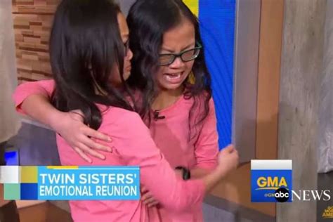 Chinese Twin Sisters Adopted By Different Us Families Finally Meet For The First Time Elite