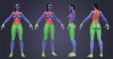 3d Model Stylized Female Basemesh Low Res Vr Ar Low Poly Cgtrader