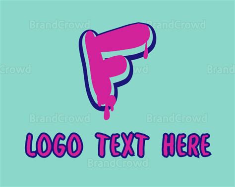 Paint Graffiti Letter F Logo Brandcrowd Logo Maker