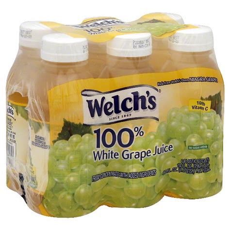 Welchs 100 White Grape Juice 10 Oz Bottles Shop Juice At H E B