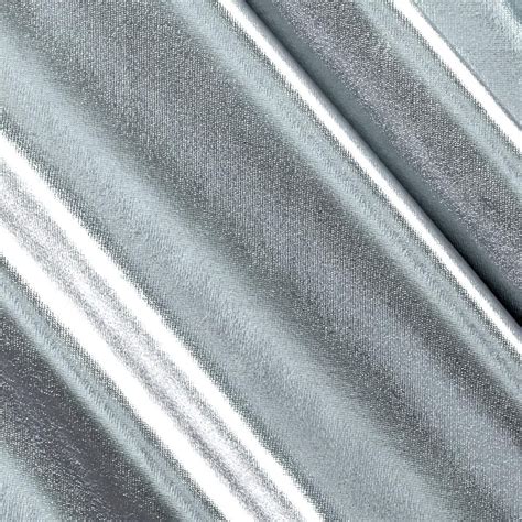 Foil Lame Knit Spandex Silver Silver Fabric Lame Fabric Fabric