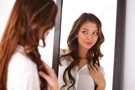 Girl Looking At Mirror Telegraph