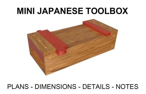 Mini Japanese Toolbox Plans Dimensions Details Notes Etsy In 2021