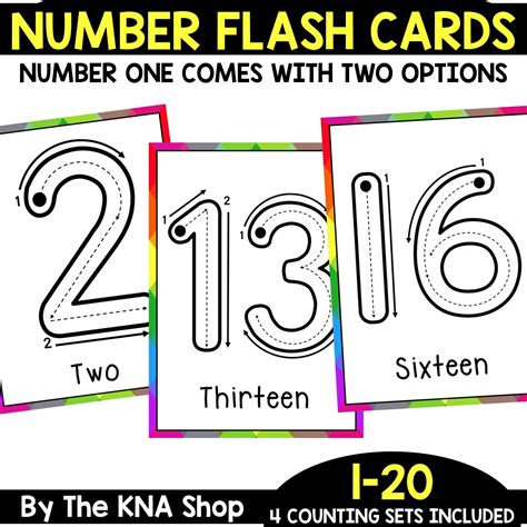 Counting Numbers Flash Cards 1 20 Number Sense Made By Teachers