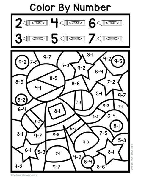 Subtraction Color By Number Worksheets 99worksheets Images And Photos