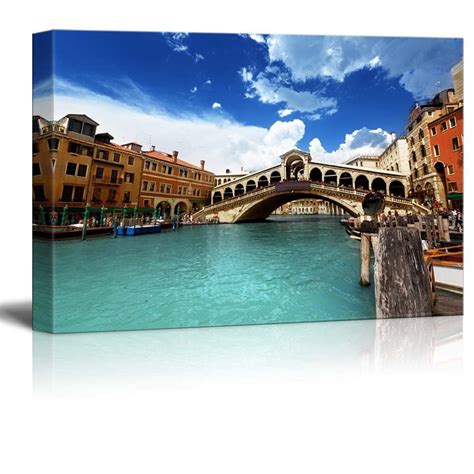 Canvas Wall Art Beautiful Landscape Rialto Bridge In Venice Italy