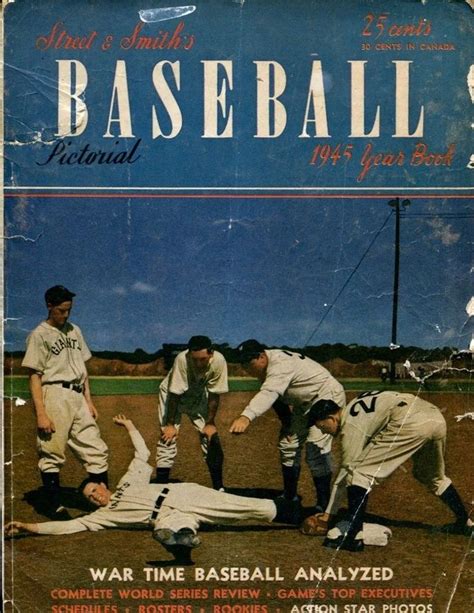 1945 Street And Smiths Baseball Annual Yearbook New York Giants Vg 36380