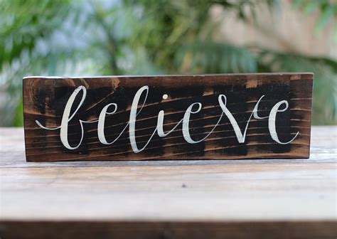 Black Believe Wood Sign By Our Backyard Studio Of Mill