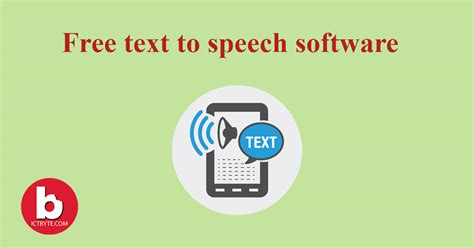Free Text To Speech Software With Natural Voices Ict Byte