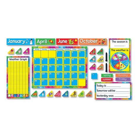 Year Around Calendar Bulletin Board Set By Trend® Tept8096