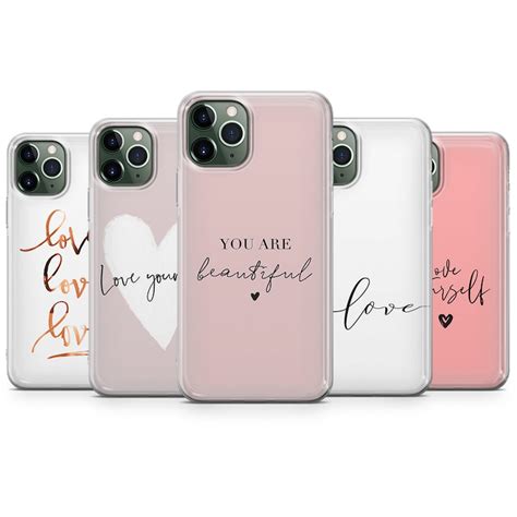 Love Quote Phone Case Cover Romantic Ascetic Pattern Design Etsy