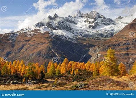 Matterhorn And Autumn Stock Image Image Of Clouds Beautiful 162535829