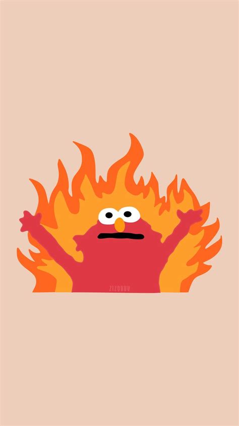 Elmo On Fire Meme Wallpaper In 2021 Emo Wallpaper Elmo Wallpaper